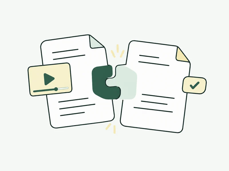 Two campaign documents joined together, with a video deliverable and an approval mark.